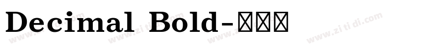 Decimal Bold字体转换